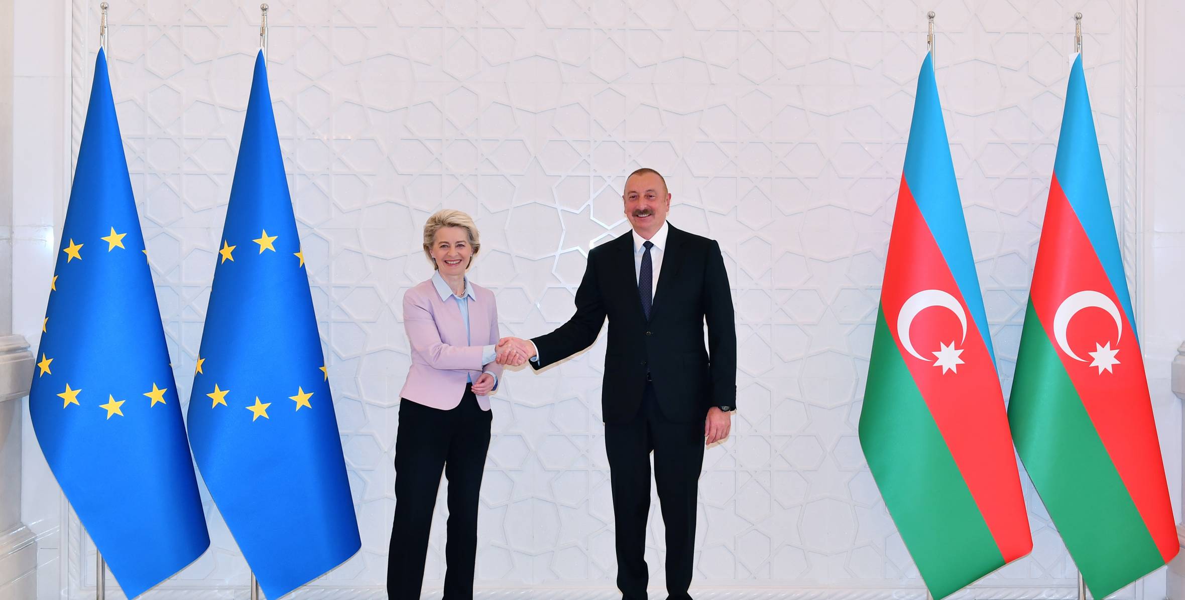 Press Point By Ilham ALIYEV President Of Azerbaijan And Ursula Von